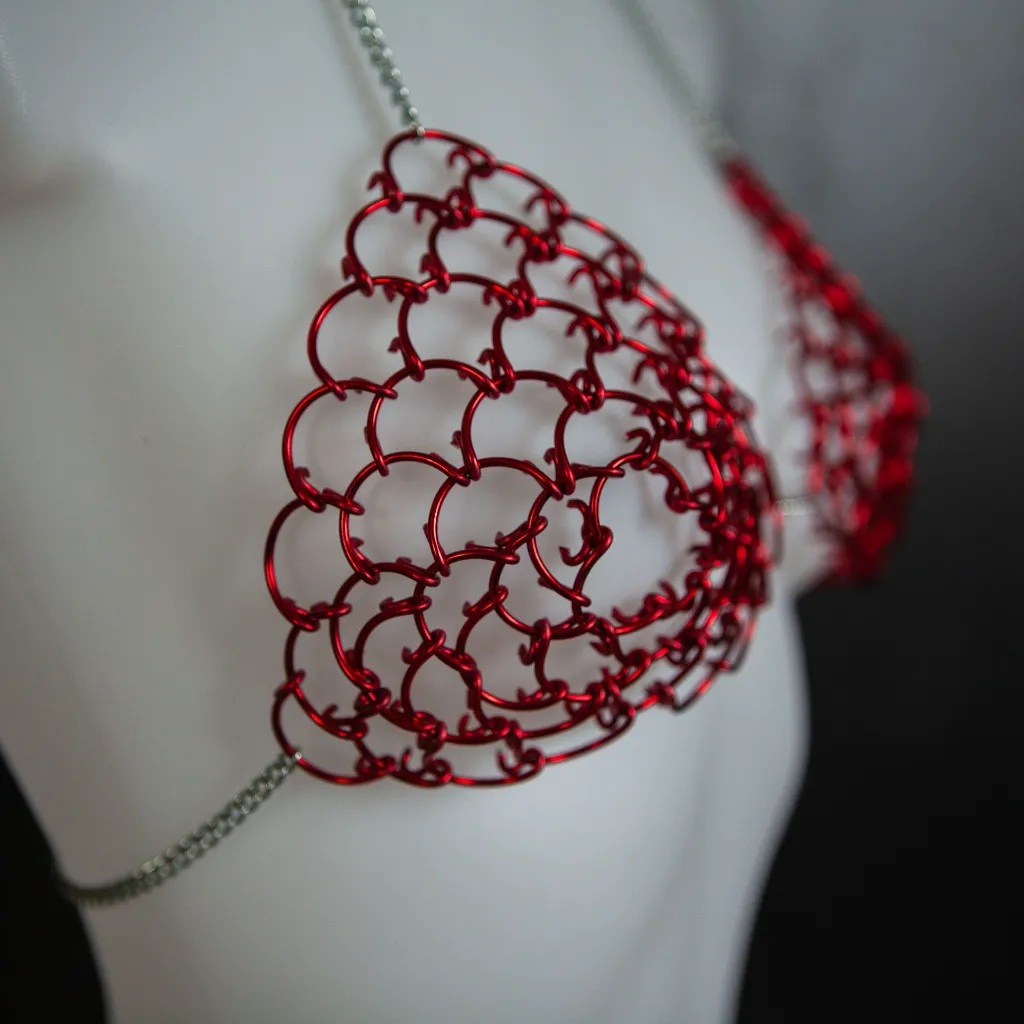 soutien-gorge cilice rouge 3