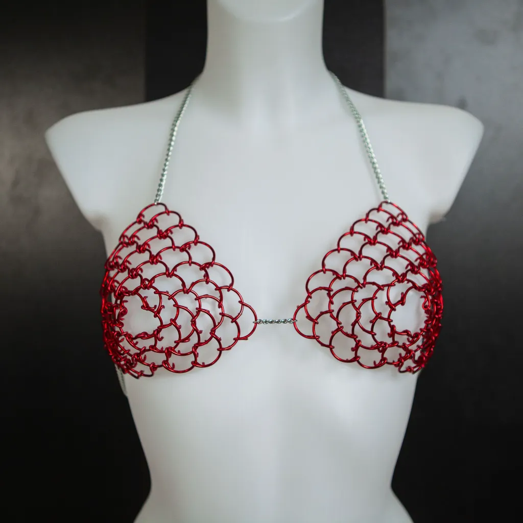 soutien-gorge cilice rouge 1