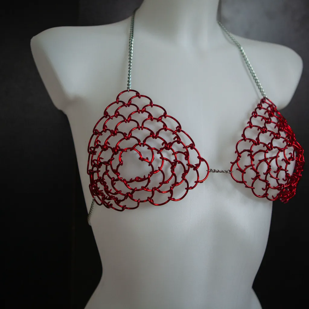 soutien-gorge cilice rouge 2